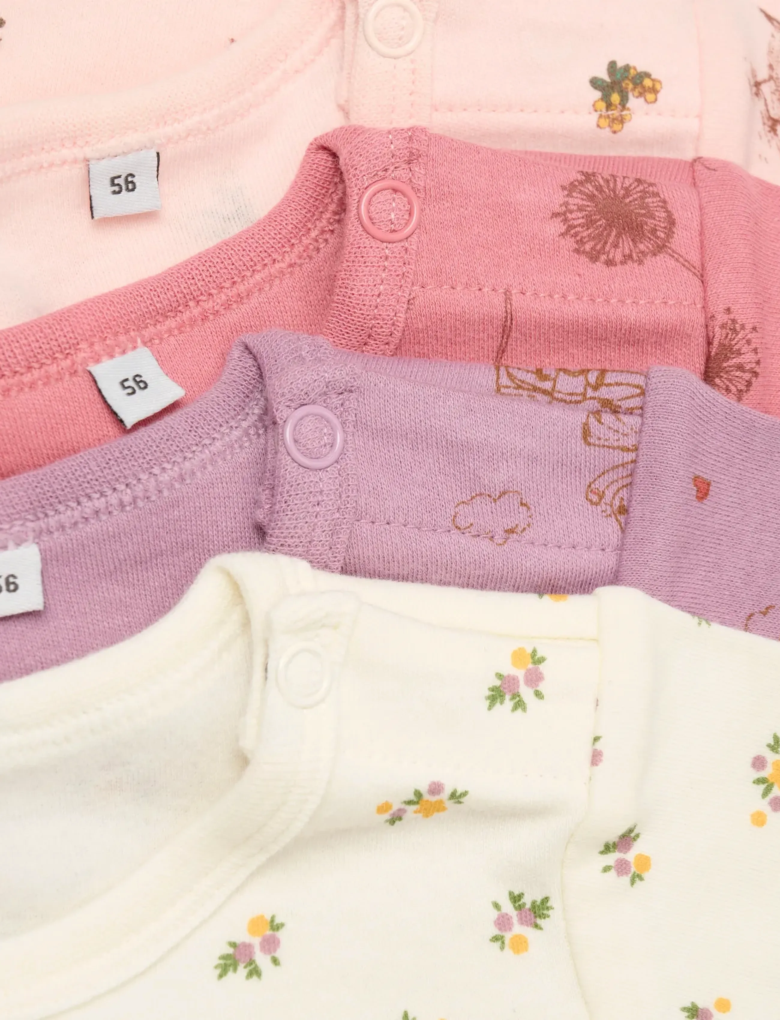 Pippi - Body SS AO-printed (4-pack) - multipack bodies - dusty rose - 2