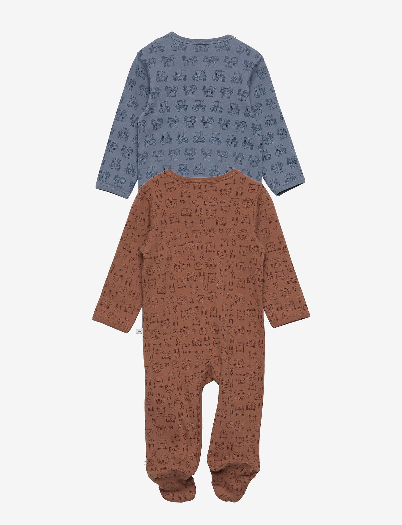 Pippi - Nightsuit w/f -buttons 2-pack - magamiskombinesoonid - blue mirage - 1