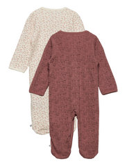 Pippi - Nightsuit w/f -buttons 2-pack - slaapoveralls - burlwood - 2