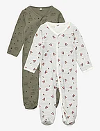 Nightsuit w/f -buttons 2-pack - DEEP LICHEN GREEN