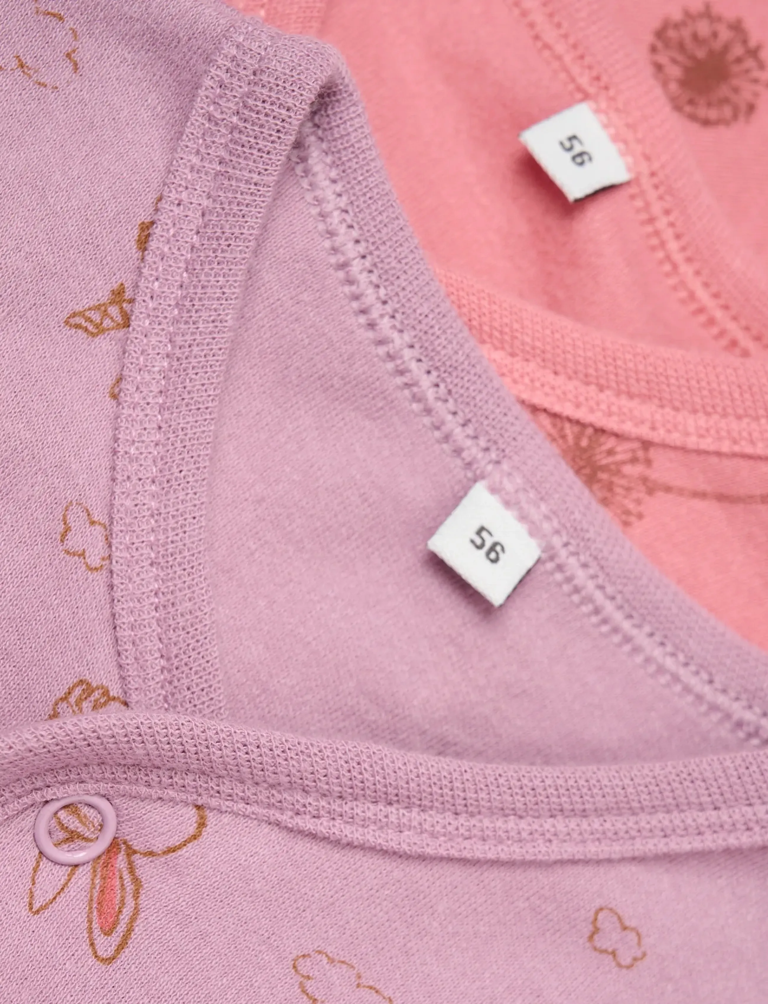Pippi - Nightsuit w/f -buttons 2-pack - natdragter - dusty rose - 1