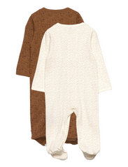 Pippi - Nightsuit w/f -buttons 2-pack - sleeping overalls - tinsel - 1