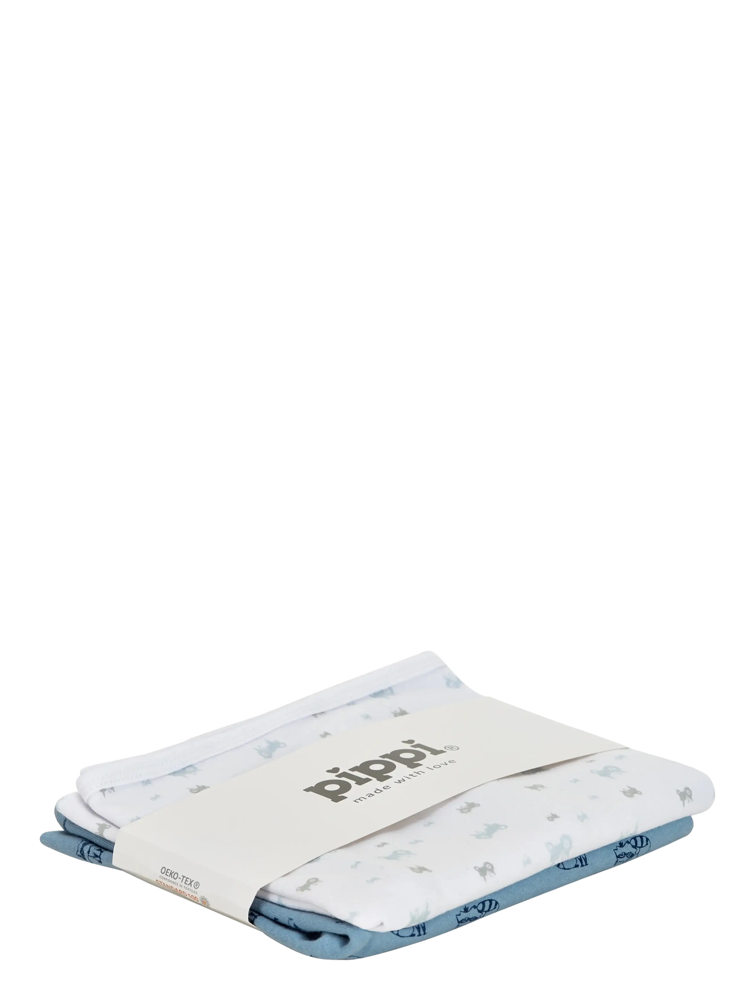 Pippi Baby blanket -AOP (2-pack) - Pippi - LIGHT BLUE / blue