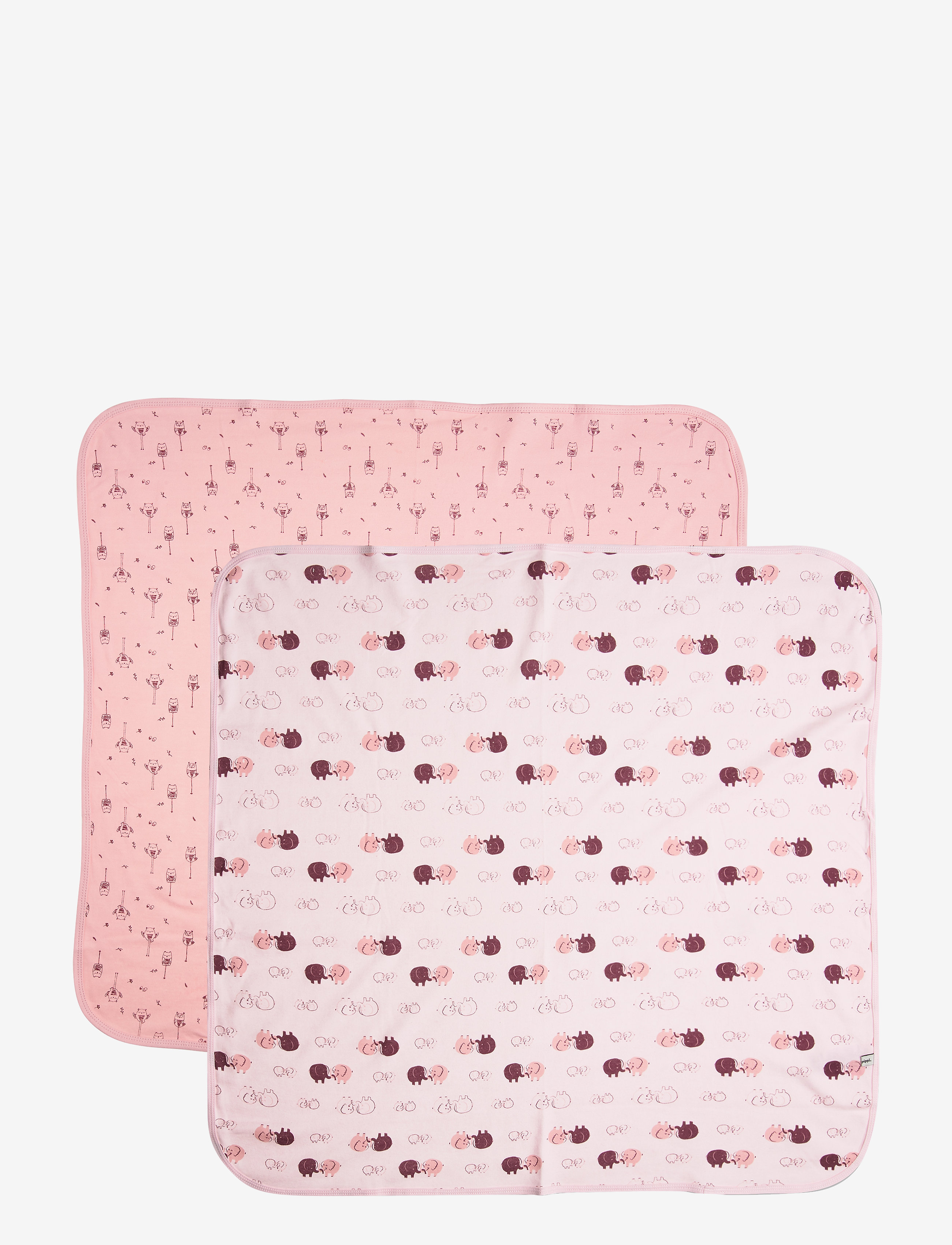 Pippi Baby blanket -AOP (2-pack) - Pippi - SILVER ROSA / pink/rose