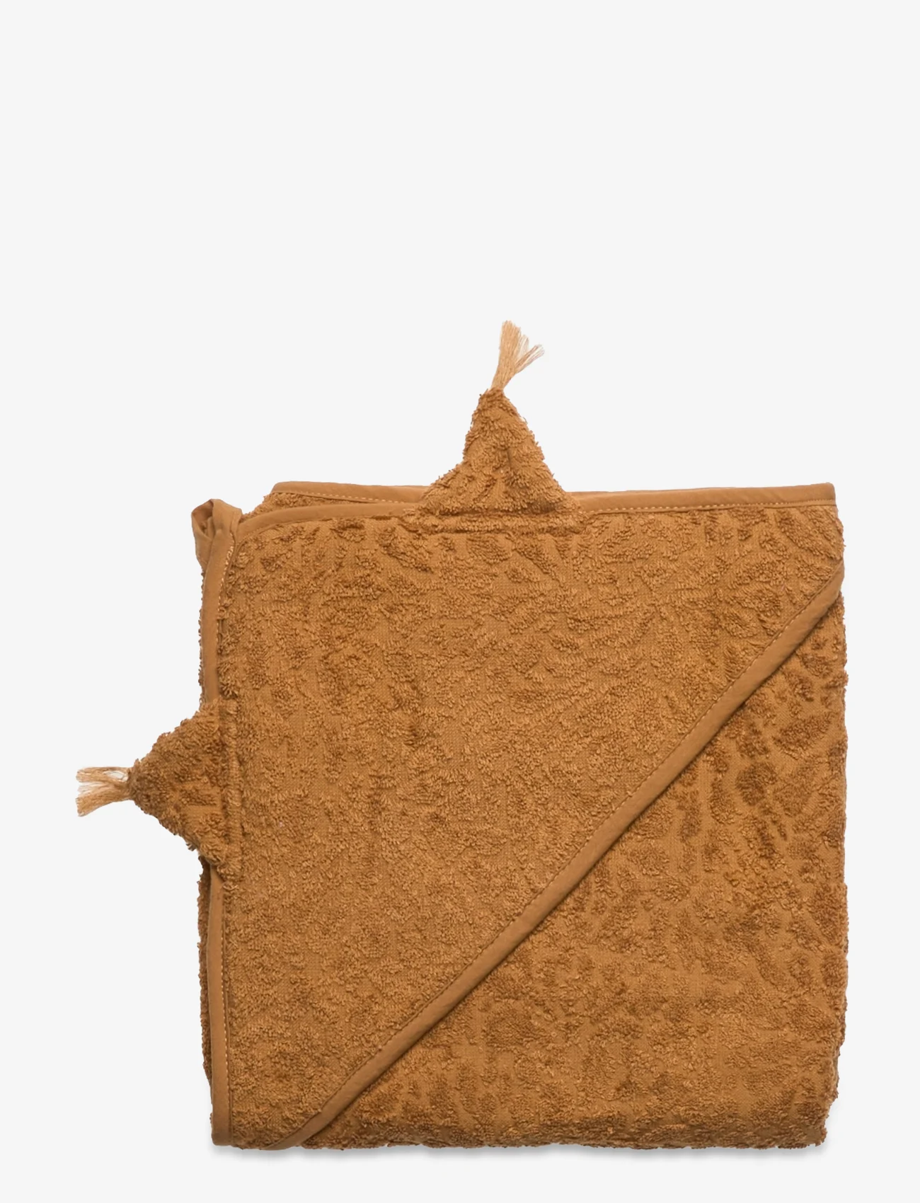 Pippi - Organic hooded towel - håndklær - almond - 0