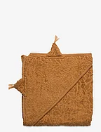 Organic hooded towel - ALMOND