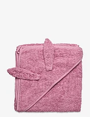 Pippi - Organic hooded towel - håndklær - old rose - 0
