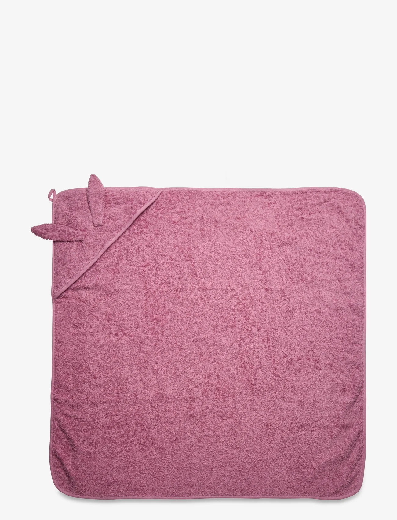 Pippi - Organic hooded towel - håndklær - old rose - 1