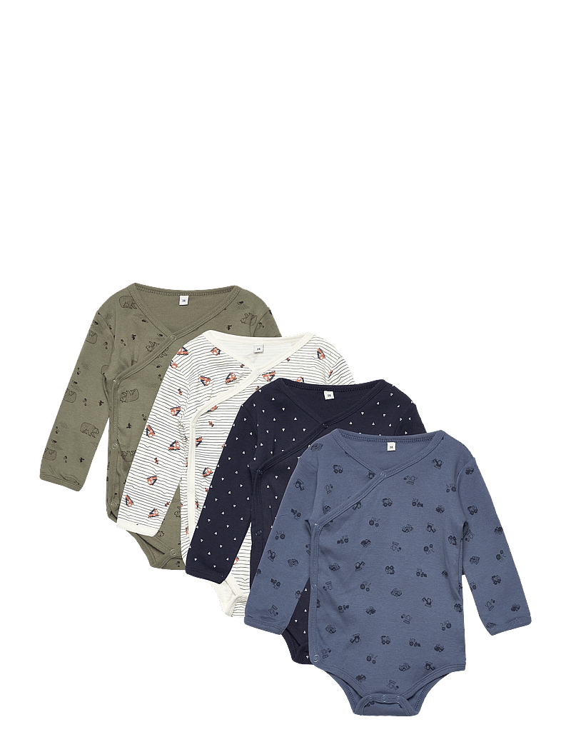 Pippi - Body Wrap AO-printed (4-pack) - bodyer i multipack - deep lichen green - 0