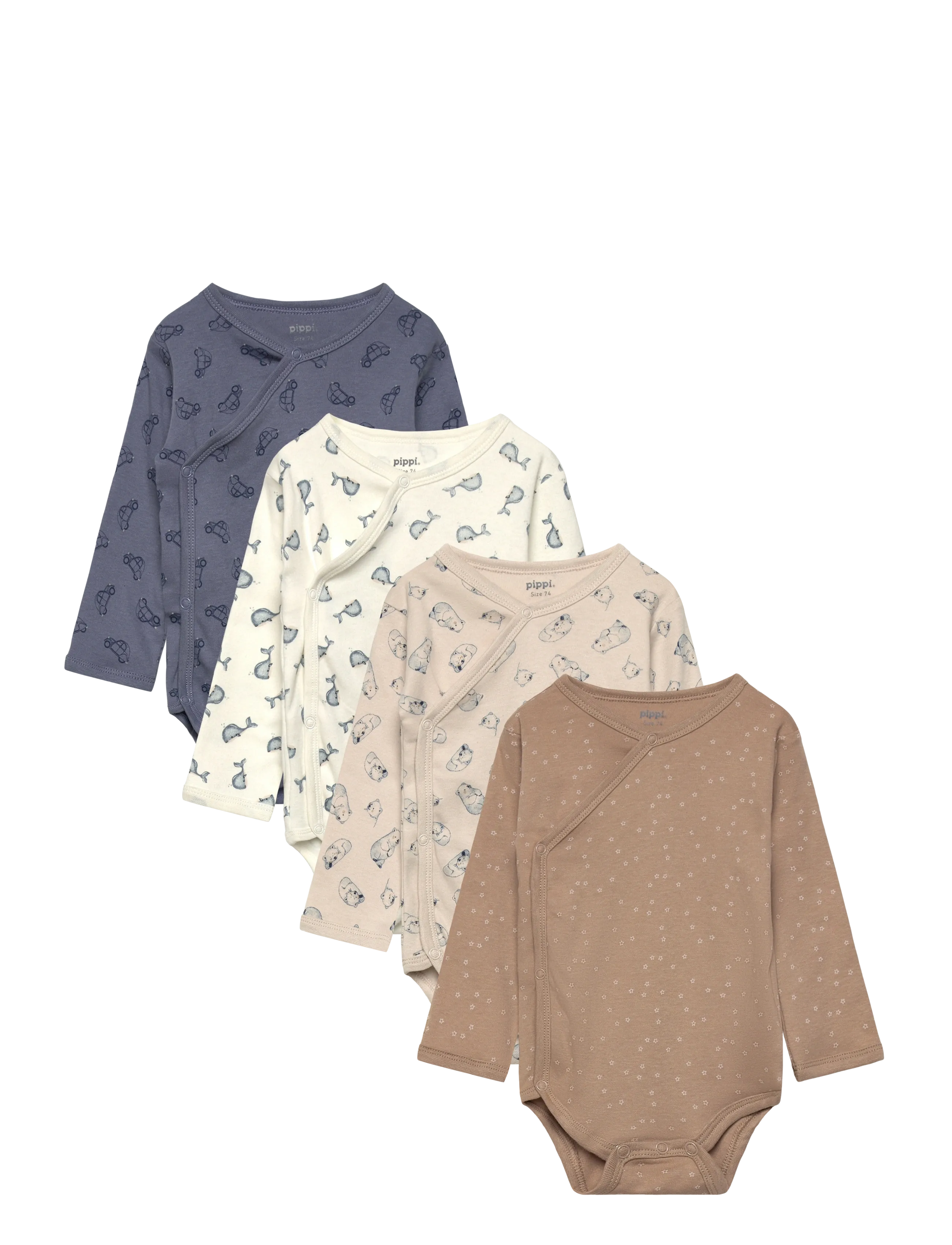 Pippi Body Wrap AO-printed (4-pack) - Pippi - FLINT STONE / multi