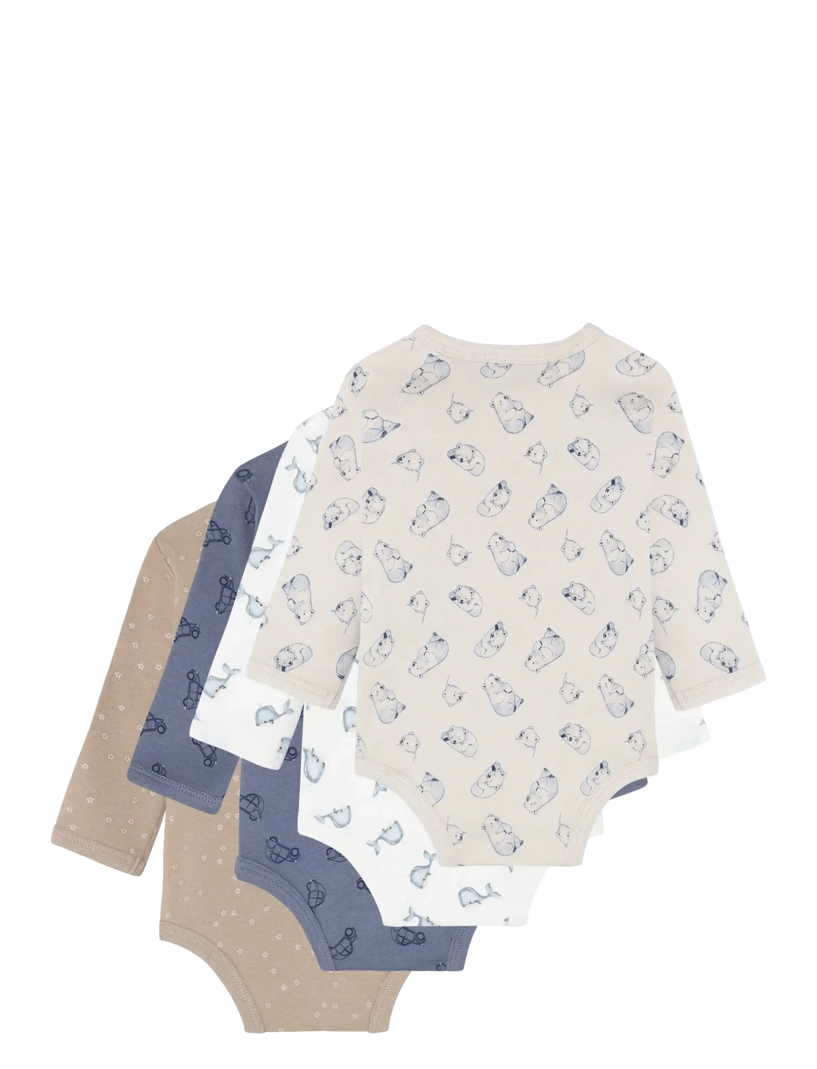Pippi - Body Wrap AO-printed (4-pack) - multipack bodys - flint stone - 1