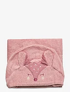 Organic hooded bath towel - MISTY ROSE
