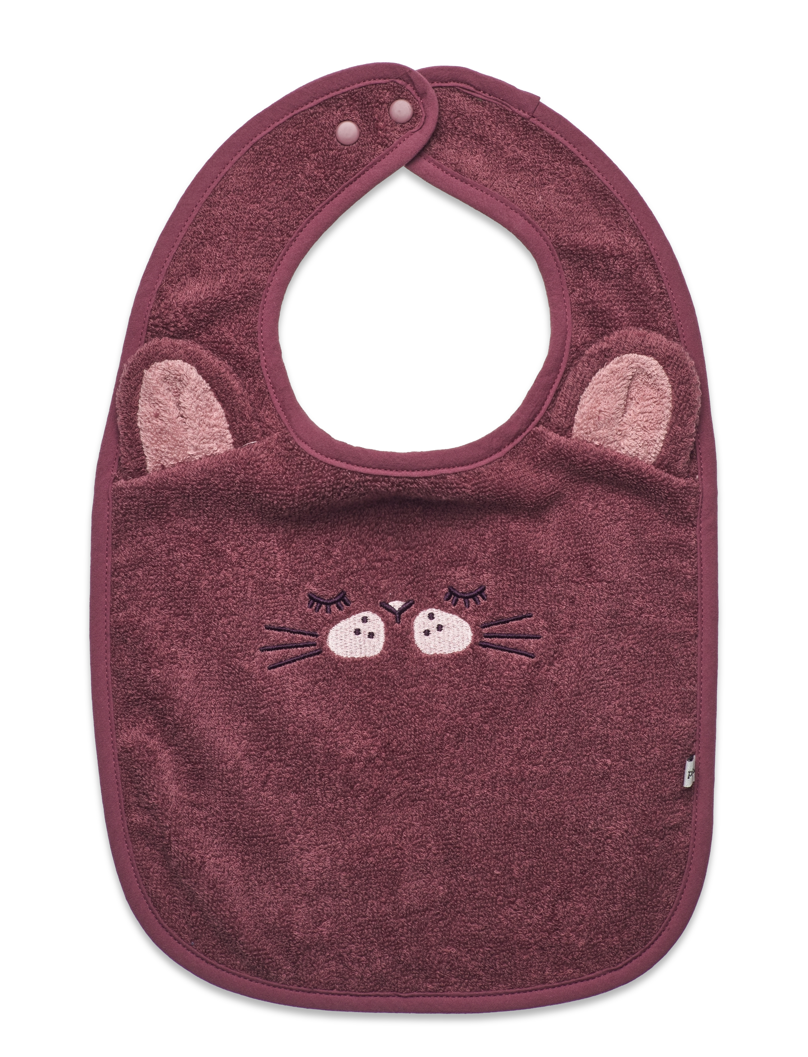 Pippi Terry Bib - Beebitooted - ROSE BROWN / red