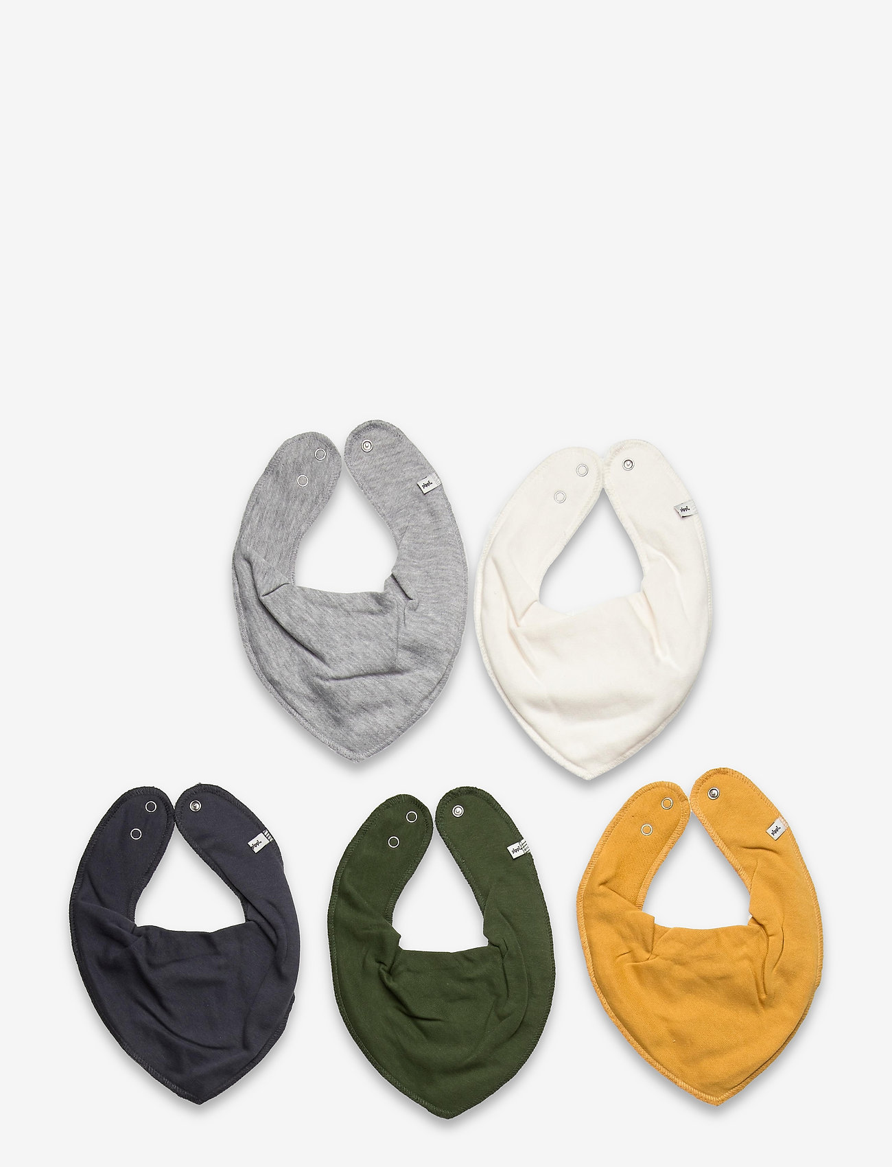 Pippi - Bandana Bib - solid  (5-pack) - lägsta priserna - marshmallow white - 1
