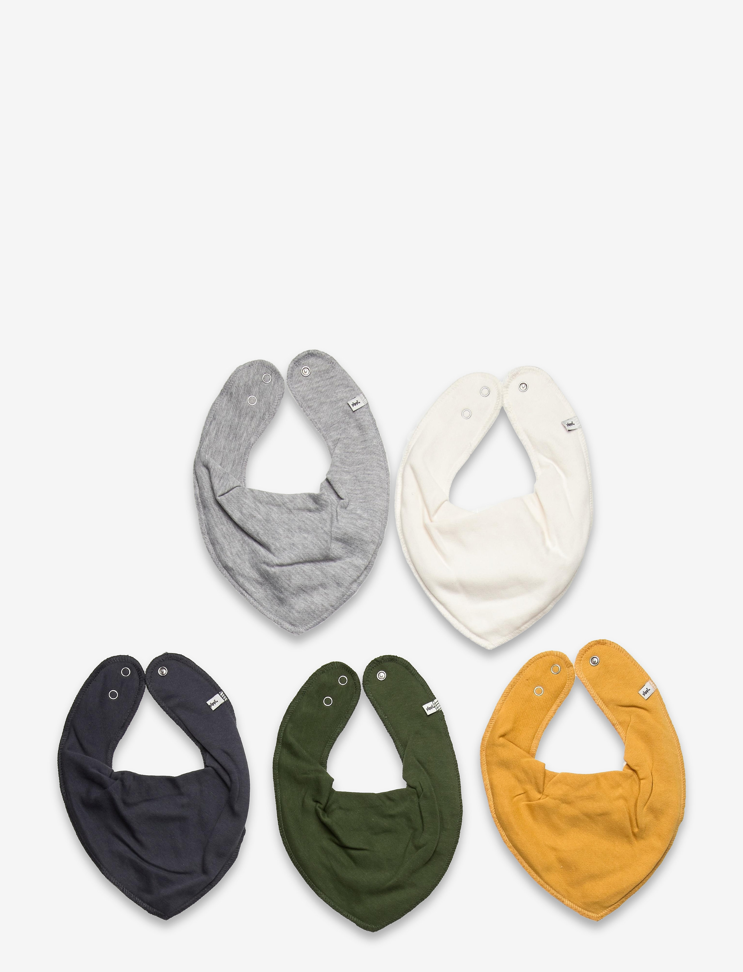 Pippi - Bandana Bib - solid  (5-pack) - lowest prices - marshmallow white - 1