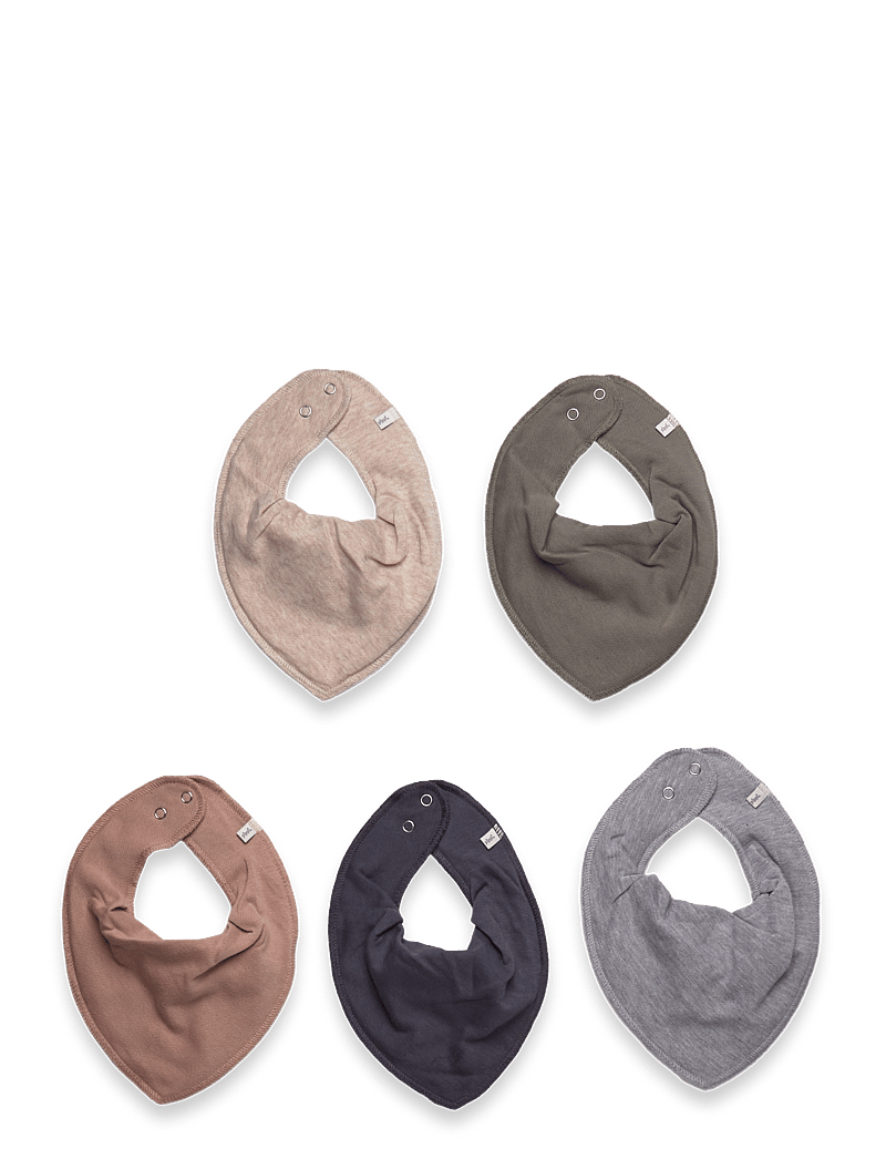 Pippi - Bandana Bib - solid (5-pack) - die niedrigsten preise - vetiver - 0