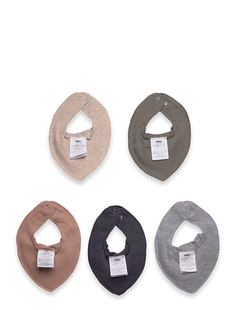 Pippi - Bandana Bib - solid (5-pack) - die niedrigsten preise - vetiver - 1