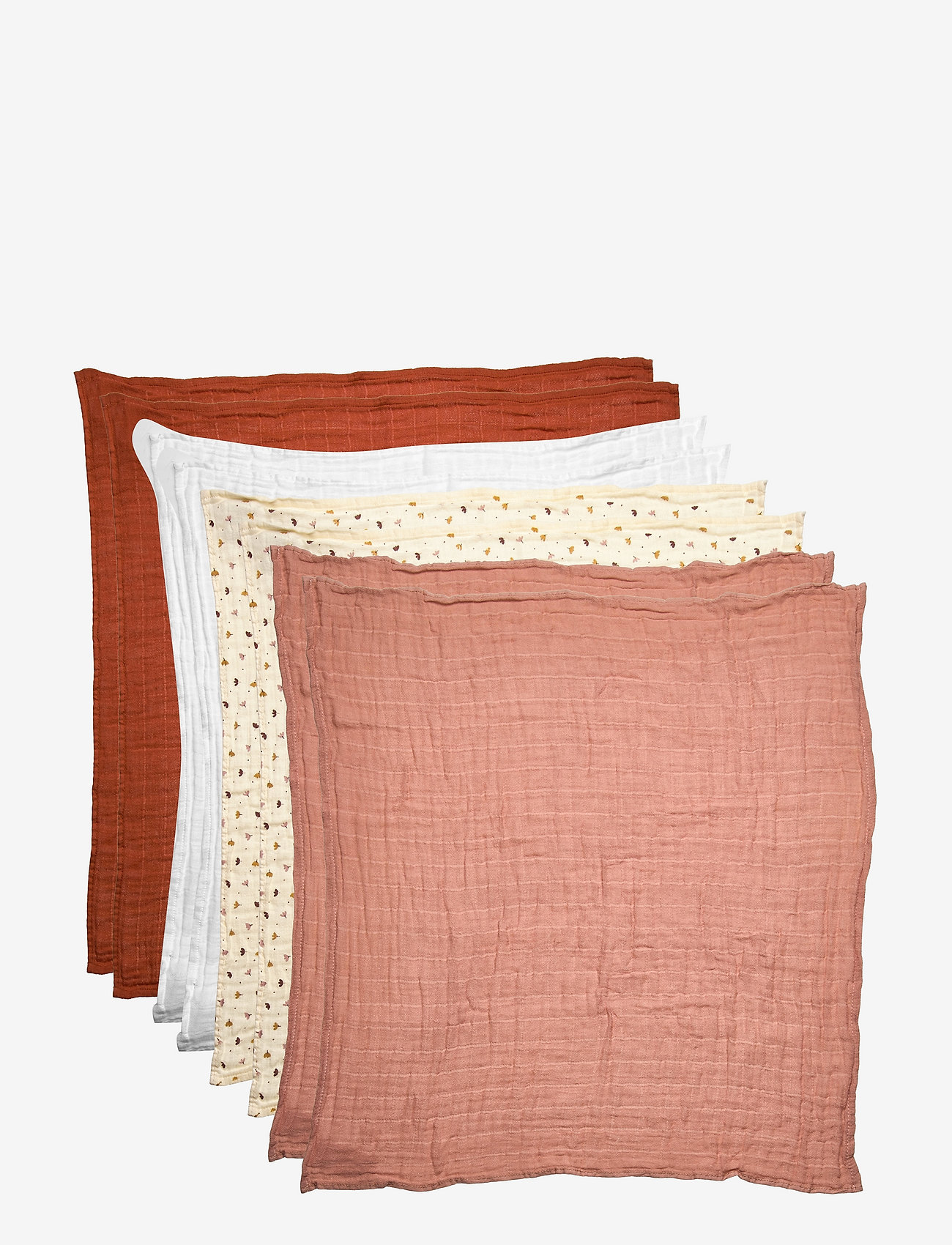 Pippi - Organic cloth Muslin (8-pack) - redwood - 0