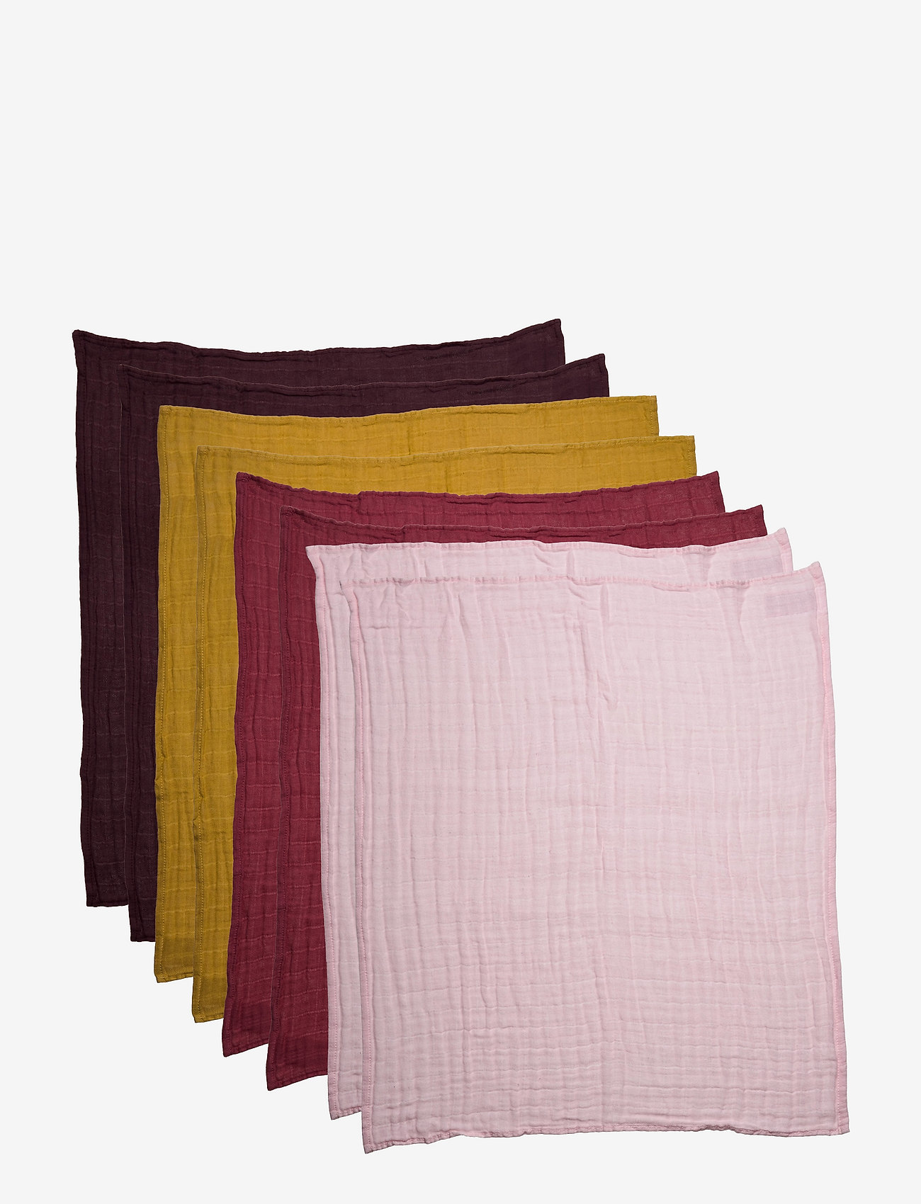 Pippi - Organic Muslin Cloth (8-pack) - muslindukar - chalk pink - 0