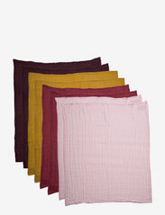 Pippi - Organic Muslin Cloth (8-pack) - harsot - chalk pink - 0