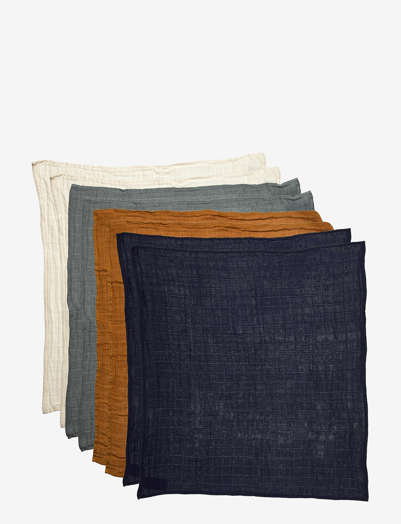 Pippi - Organic Muslin Cloth (8-pack) - zemākās cenas - dress blues - 0