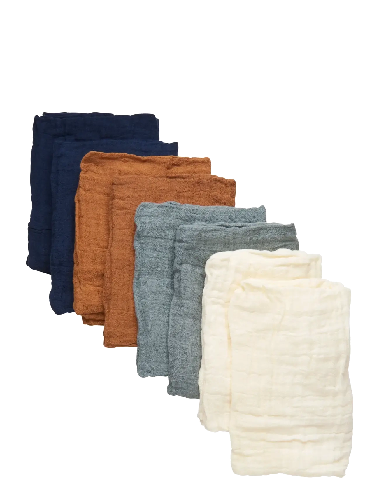 Pippi Organic Muslin Cloth (8-pack) - Musliinid - DRESS BLUES / blue