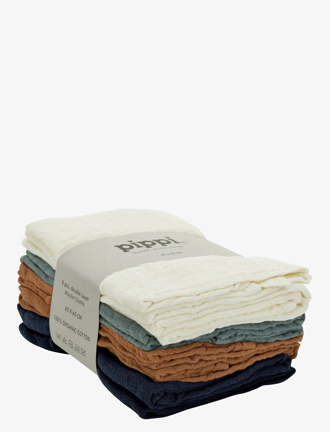 Pippi - Organic Muslin Cloth (8-pack) - die niedrigsten preise - dress blues - 1