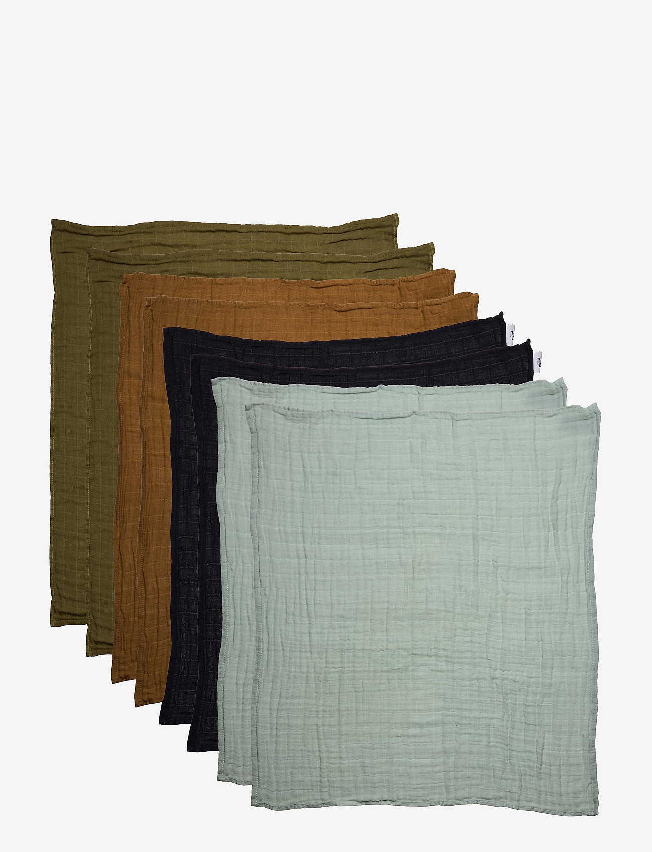 Pippi - Organic Muslin Cloth (8-pack) - zemākās cenas - ombre blue - 0