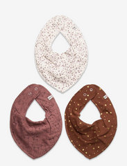 Pippi - Bandana Bib Girl -AOP (3-pack) - pudipõlled - burlwood - 0