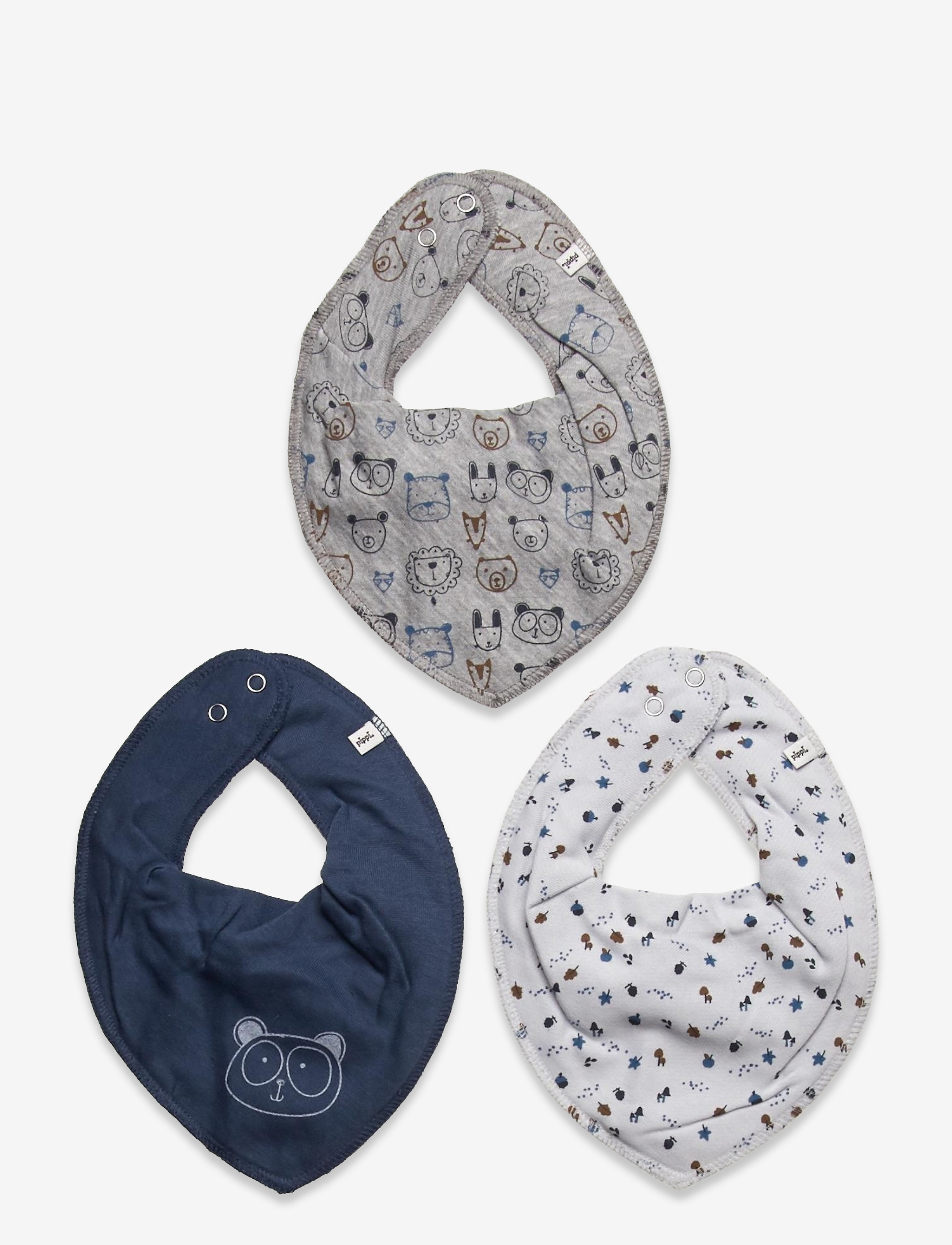 Bandana Bib Boy -AOP (3-pack) - DARK DENIM