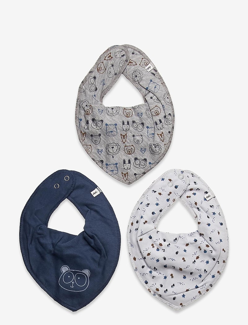 Pippi - Bandana Bib Boy -AOP (3-pack) - die niedrigsten preise - dark denim - 0