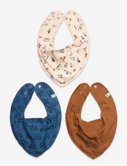 Pippi - Bandana Bib Boy -AOP (3-pack) - dregglisar - vallarta blue - 1