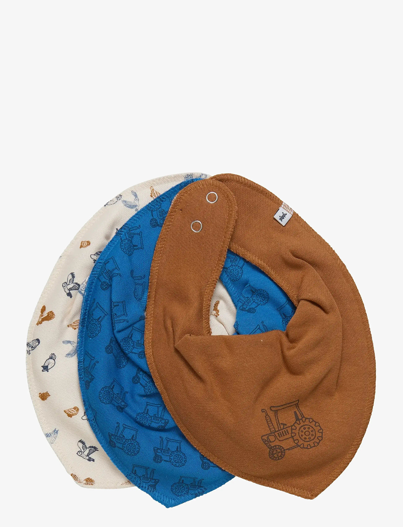 Pippi - Bandana Bib Boy -AOP (3-pack) - dry bibs - vallarta blue - 2