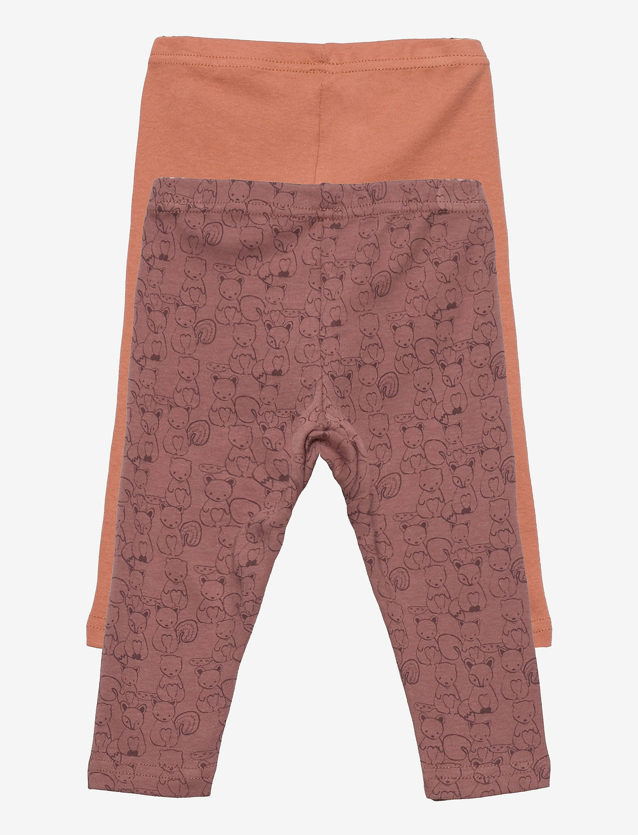 Pippi - Leggings w.AOP (2-pack) - flerpack leggings - burlwood - 1