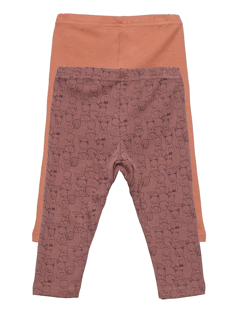 Pippi - Leggings w.AOP (2-pack) - flerpack leggings - burlwood - 1