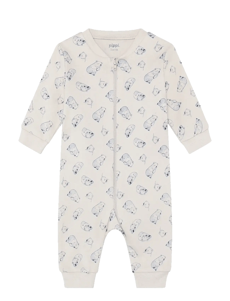 Pippi - Nightsuit -zipper (2-pack) - sovoveraller - flint stone - 3