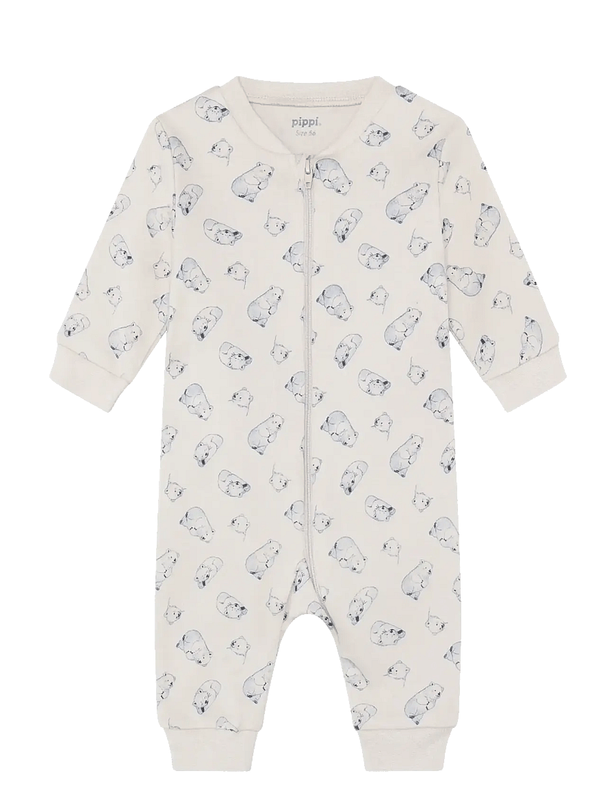 Pippi - Nightsuit -zipper (2-pack) - sovoveraller - flint stone - 3