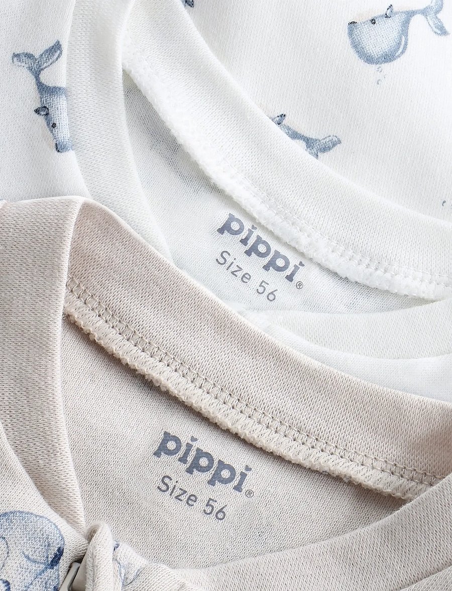 Pippi - Nightsuit -zipper (2-pack) - sovoveraller - flint stone - 5