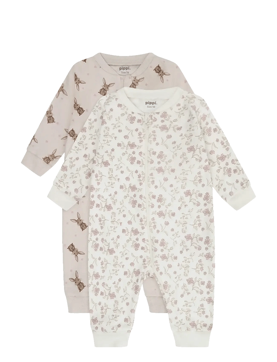 Pippi - Nightsuit -zipper (2-pack) - sovoveraller - violet ice - 1