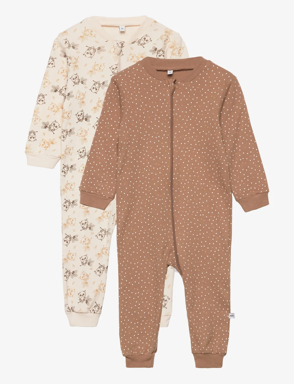 Pippi - Nightsuit -zipper (2-pack) - sovoveraller - whitecap gray - 0