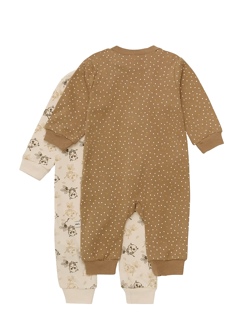 Pippi - Nightsuit -zipper (2-pack) - sovoveraller - whitecap gray - 1