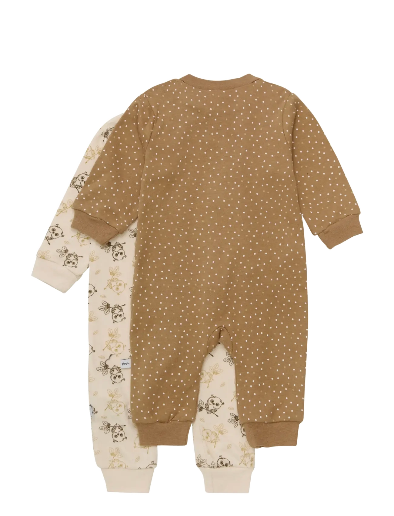 Pippi - Nightsuit -zipper (2-pack) - magamiskombinesoonid - whitecap gray - 1