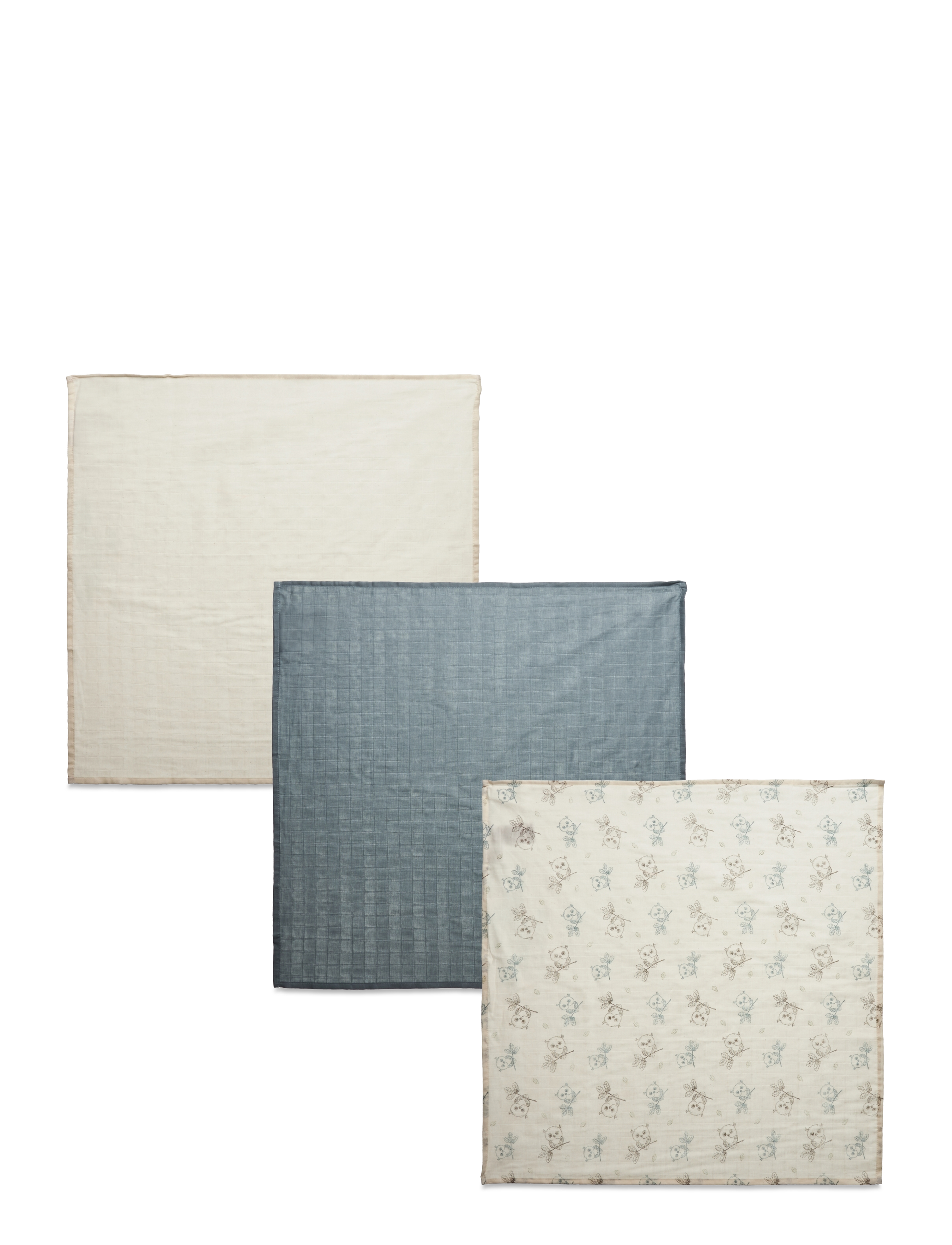 Pippi Organic Muslin Cloth (3-Pack), 7070 cm, Muslins, Mehrfarbig/gemustert - Cloths, Kinder