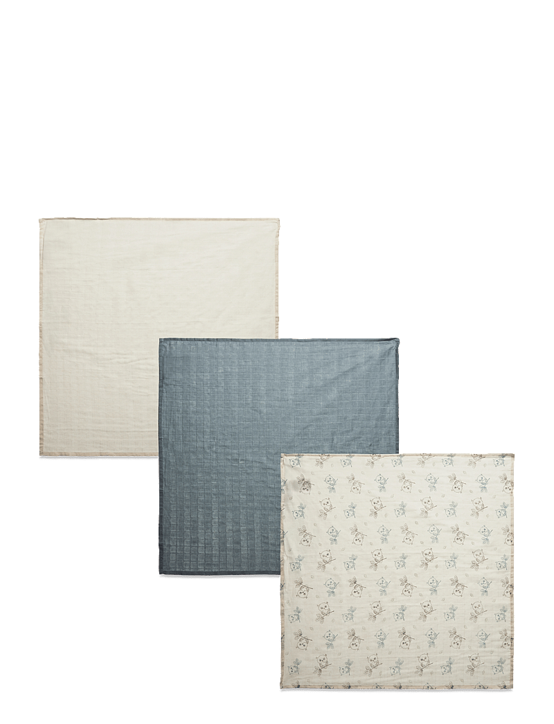 Pippi - Organic Muslin Cloth (3-pack) - musliinist lapid - metal mint - 0