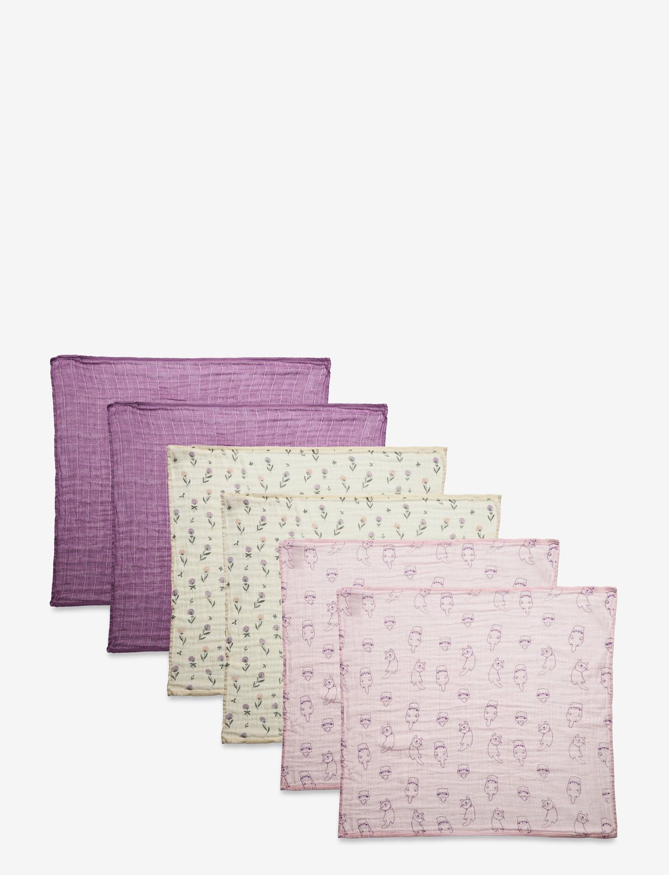 Pippi - Organic cloth Muslin (6-pack) - muslindukar - orkide - 0