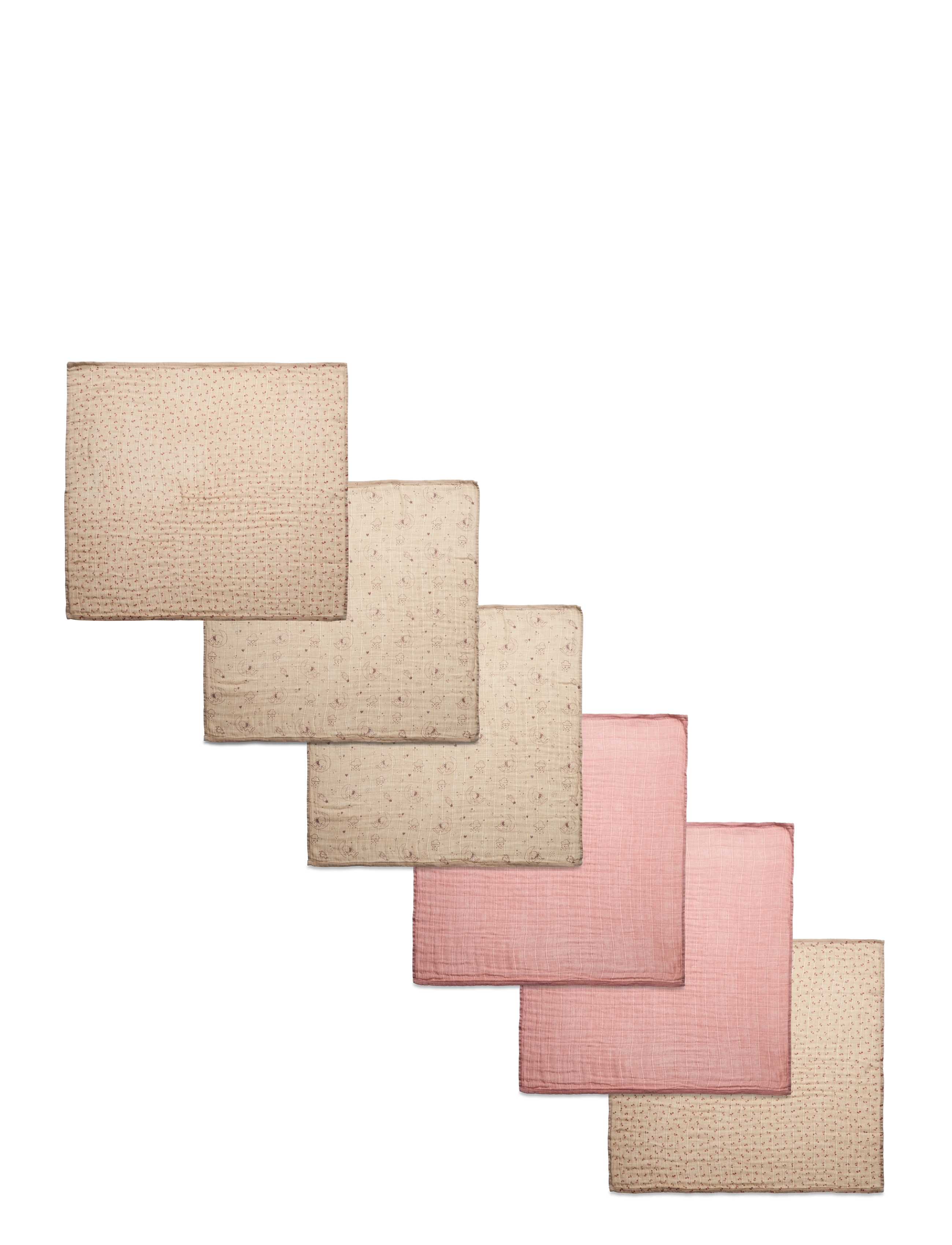 Pippi Organic cloth Muslin (6-pack) - Musliinid - SHEER BLISS / multi