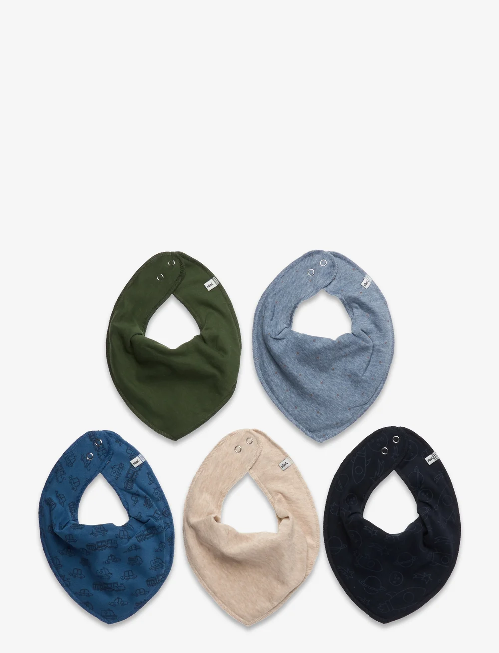 Pippi - Bandana Bib (5-pack) - lätzchen - ashley blue - 0