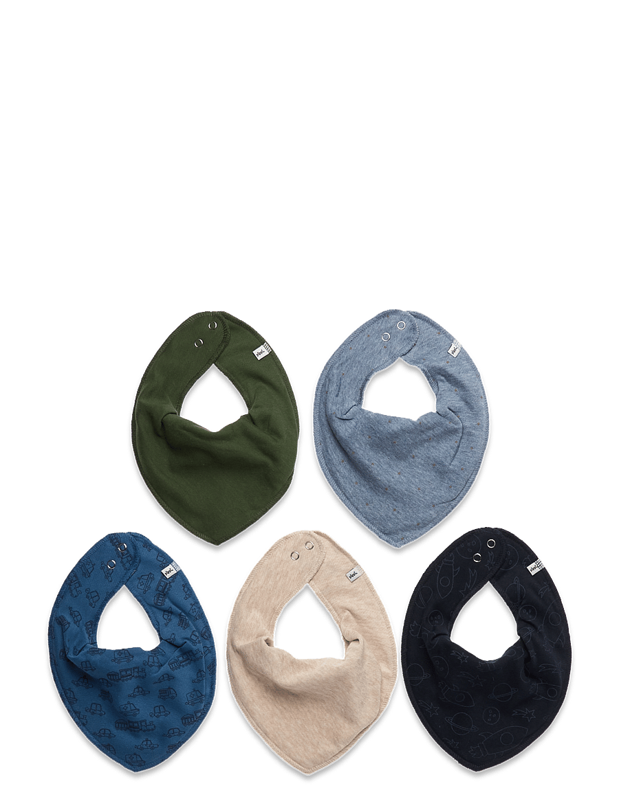 Pippi - Bandana Bib (5-pack) - ashley blue - 0
