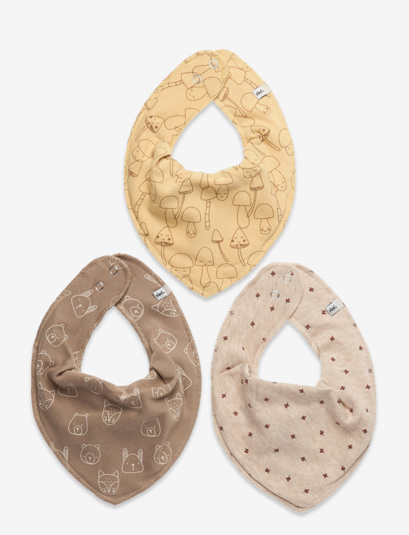 Pippi - Bandana Bib Uni -AOP (3-pack) - die niedrigsten preise - straw - 0