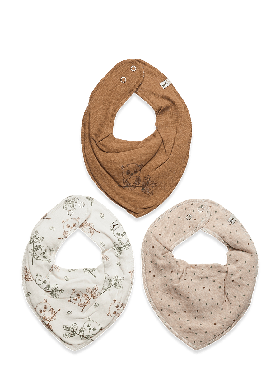 Pippi - Bandana Bib Uni -AOP (3-pack) - die niedrigsten preise - toasted coconut - 0